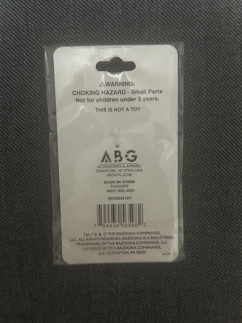 Original Bazooka Bubble Gum Bag Charm - Red, Blue, White NWT